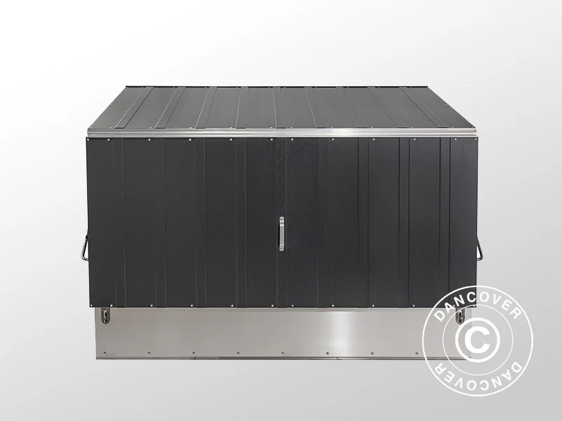 Schowek na rowery z rampą, Protect-a-Cycle, Trimetals, 1,96x0,89x1,33m, 1,74m², Antracyt - Image 9