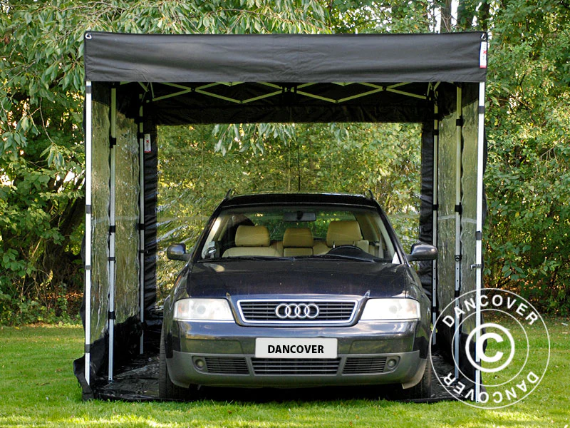 Składany garaż FleX Carcover, 2,5x5m, Czarny - Image 4