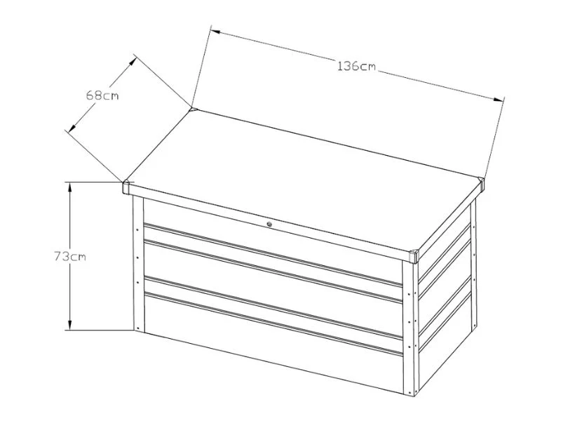 Skrzynia ogrodowa 548 L, 0,68x1,36x0,73m, ProShed®, Antracyt - Image 6