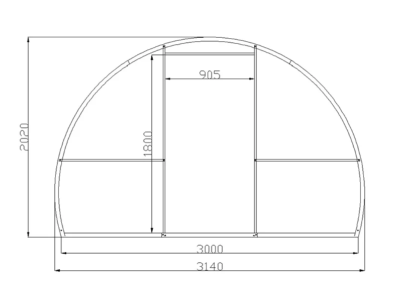 Szklarnia z poliwęglanu, Strong NOVA 36m², 3x12m, Srebrna - Image 4