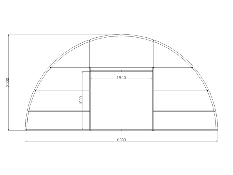 Szklarnia z poliwęglanu, Strong NOVA 48m², 6x8m, Srebrna - Image 5
