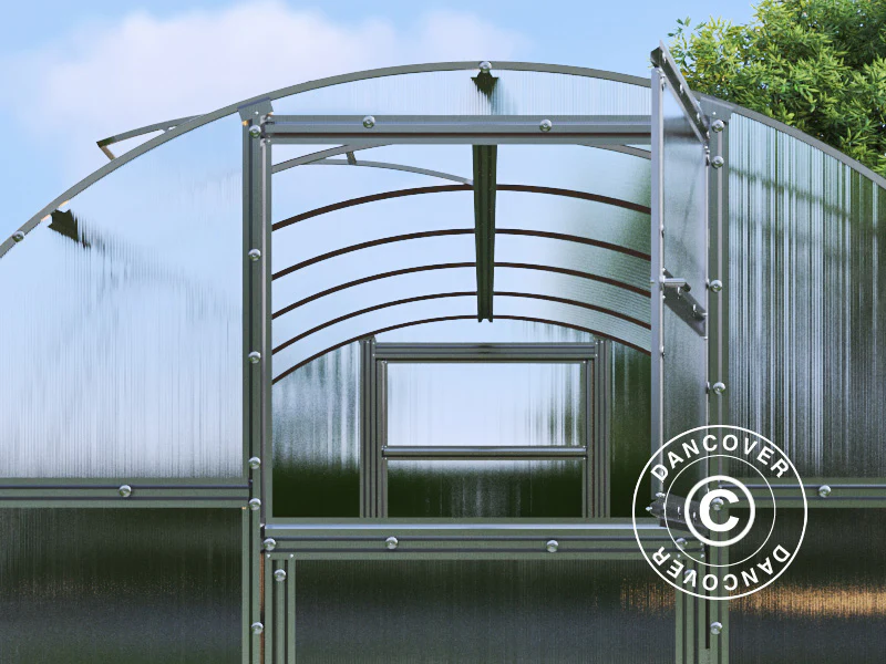 Szklarnia z poliwęglanu TITAN Arch 280, 18m², 3x6m, srebrna - Image 4