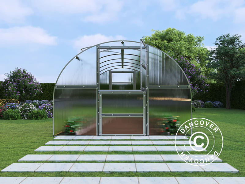 Szklarnia z poliwęglanu TITAN Arch 280, 18m², 3x6m, srebrna - Image 5
