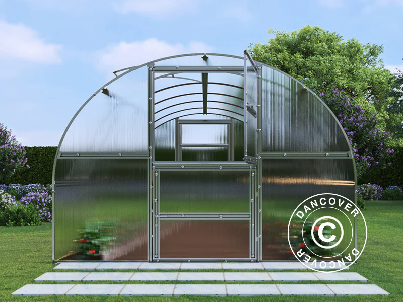 Szklarnia z poliwęglanu TITAN Arch 280, 36m², 3x12m, srebrna - Image 5