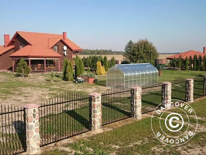 Szklarnia z poliwęglanu TITAN Dome 320, 30m², 2,5x12m, srebrna - Image 9