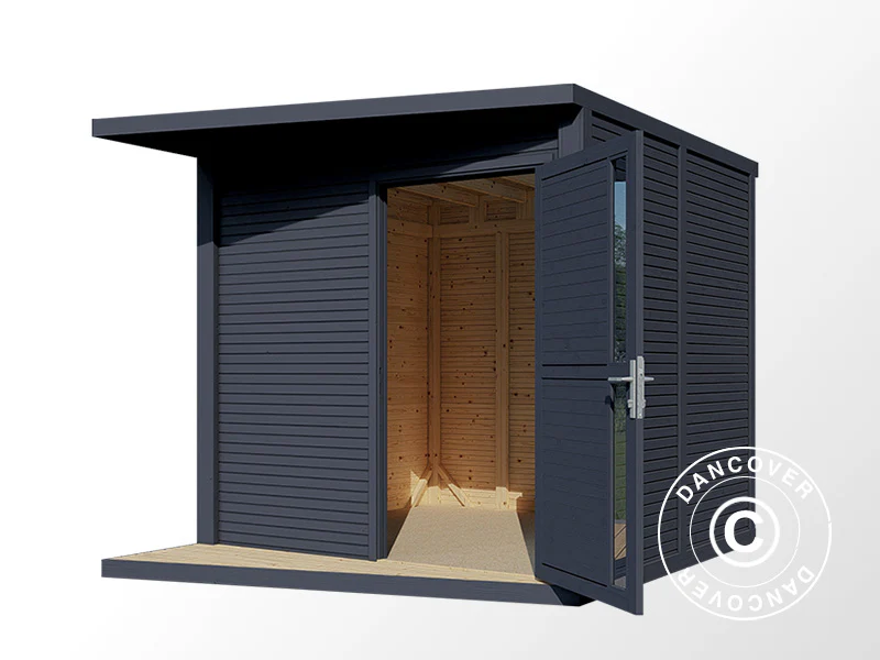 Szopa drewniana, Bertilo Concept, 2,34x2,97x2,27m, 7m², Antracyt - Image 4