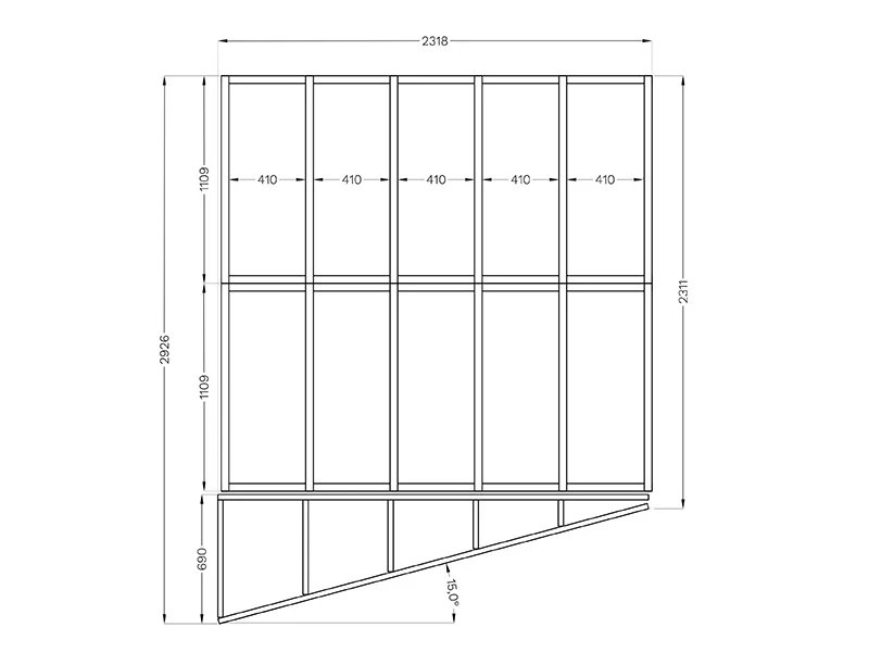 Szopa drewniana, Bertilo Concept, 2,34x2,97x2,27m, 7m², Antracyt - Image 9