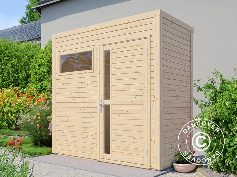 Szopa drewniana, Bertilo Cubus 1, 2,34x1,15x2,32m, 2,7m², Naturalne drewno - Image 2
