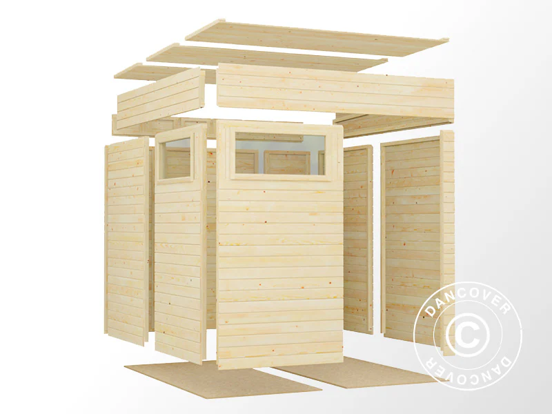 Szopa drewniana, Bertilo Cubus 2, 2,26x2,34x2,32m, 5,3m², Naturalne drewno - Image 4