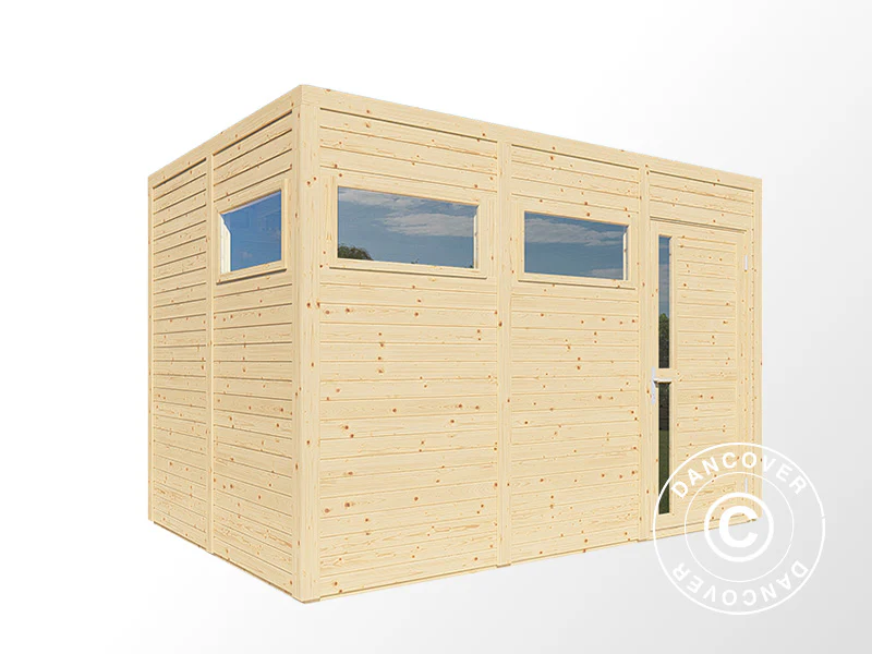 Szopa drewniana, Bertilo Cubus 3, 3,37x2,34x2,32m, 7,9m², Naturalne drewno - Image 3
