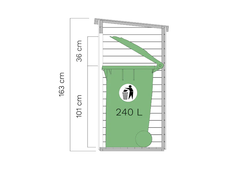 Szopa drewniana Bertilo Multibox3, 2x0,82x1,63m, 1,6m², Naturalny - Image 10