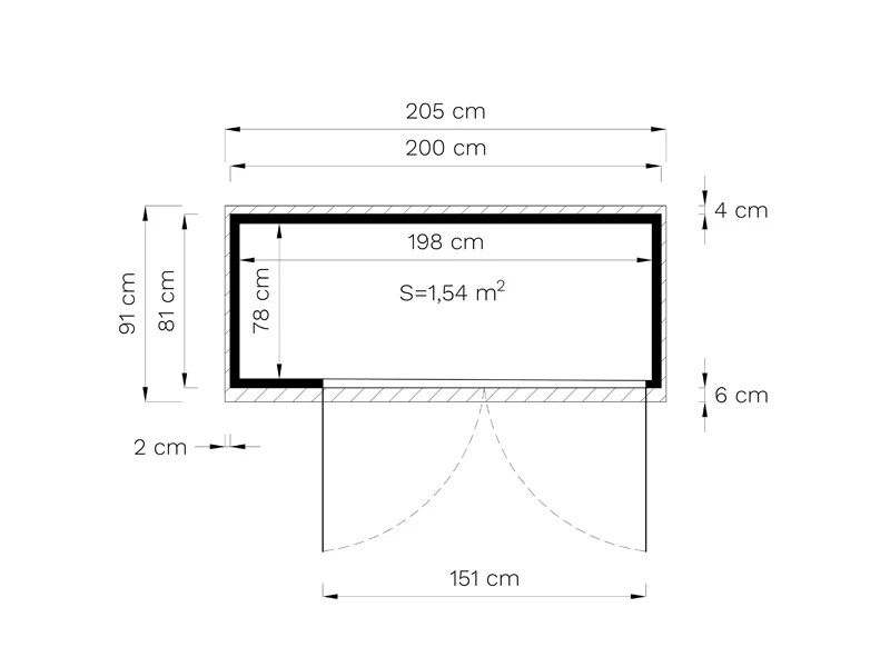 Szopa drewniana Bertilo Multibox3, 2x0,82x1,63m, 1,6m², Naturalny - Image 9