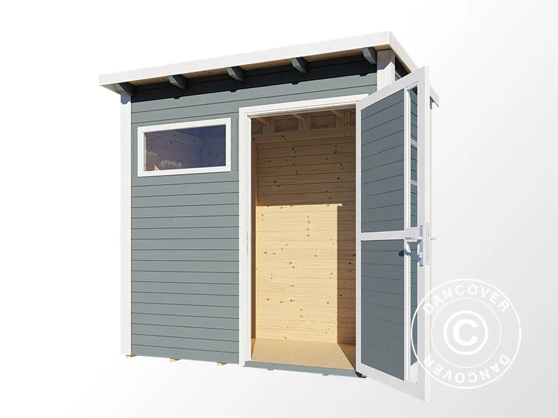 Szopa drewniana, Bertilo Pentus 1, 2,34x1,15x2,33m, 2,55m², Szara - Image 4