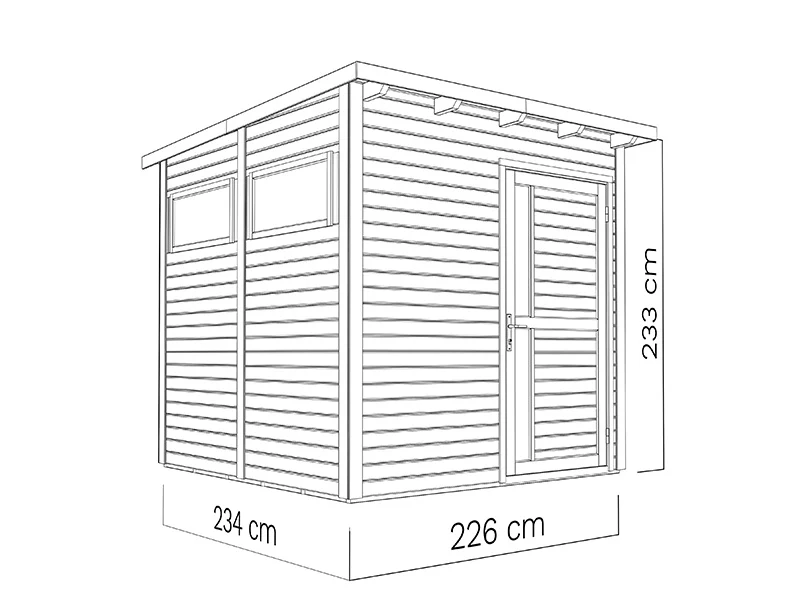 Szopa drewniana, Bertilo Pentus 2, 2,26x2,34x2,33m, 5,1m², Naturalne drewno - Image 5