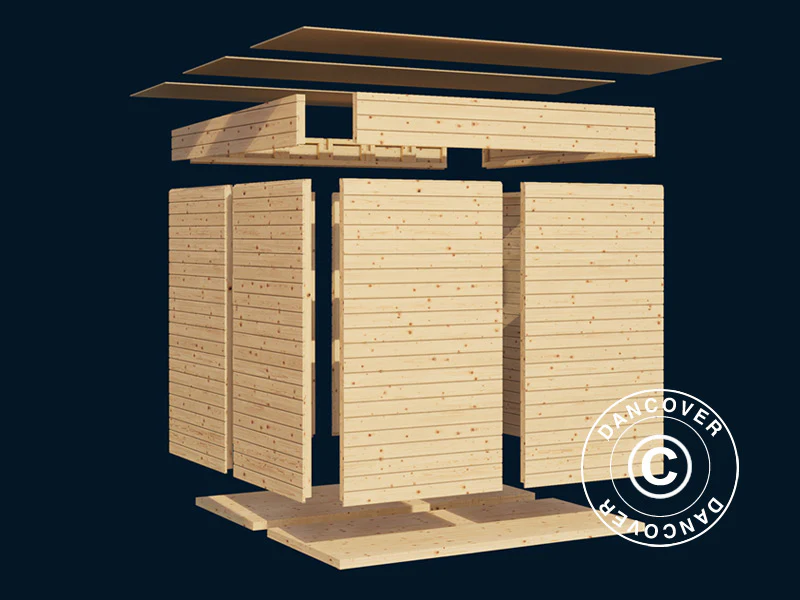 Szopa drewniana Bertilo Wallstore Velo, 2,06x1,02x1,35m, 2,1m², Naturalny - Image 9