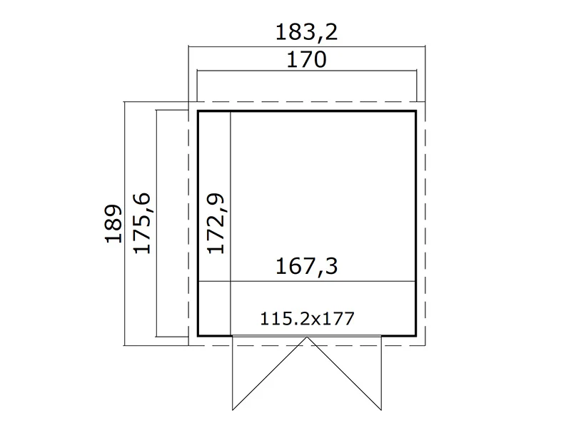Szopa drewniana Ivalo 1,7x1,76x1,99m, 13mm, 2,99m², Naturalna - Image 5