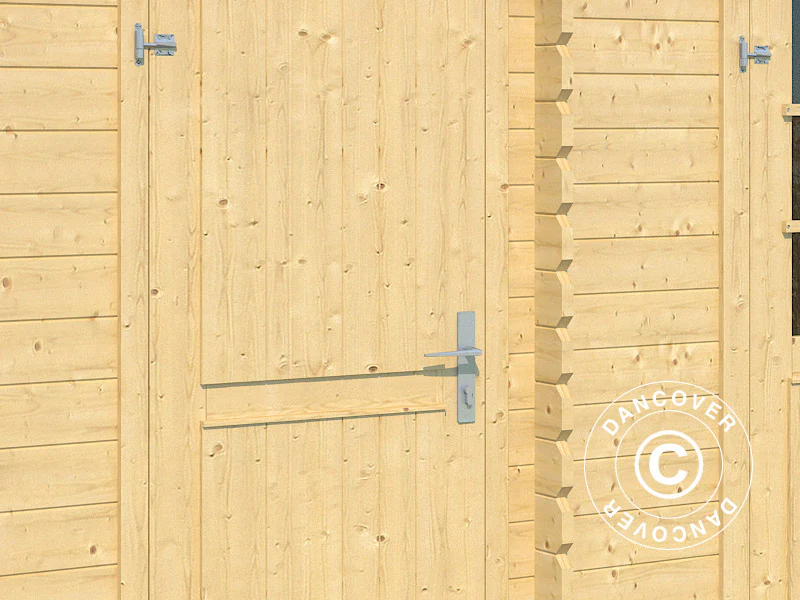 Szopa drewniana Narva 3,8x2,5x2,39m, 28mm, 9,3m², Naturalny - Image 5