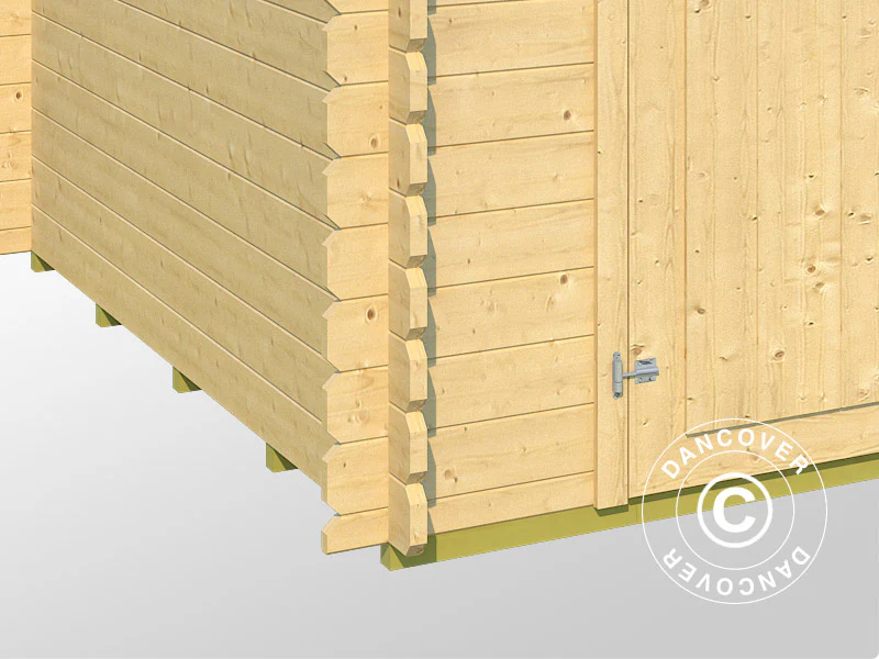 Szopa drewniana Narva 3,8x2,5x2,39m, 28mm, 9,3m², Naturalny - Image 7