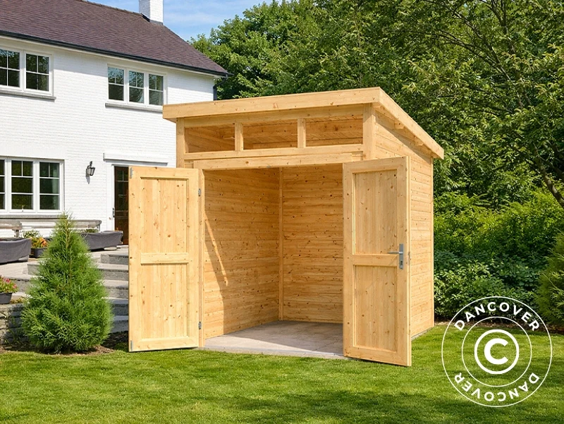 Szopa drewniana Torvik ze świetlikiem, 2x2,5x2,45m, 5m2, Naturalne drewno - Image 2