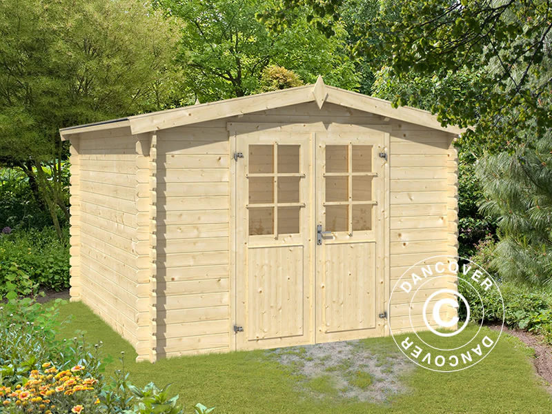Szopa drewniana Trondheim 2,92x2,92x2,22m, 28mm, 8,5m², Naturalny - Image 2