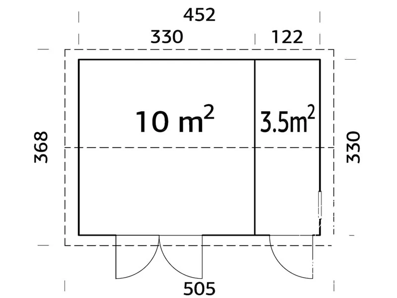 Szopa drewniana z podłogą, 4,52x3,3x2,61m, 13,5m², Naturalny - Image 5