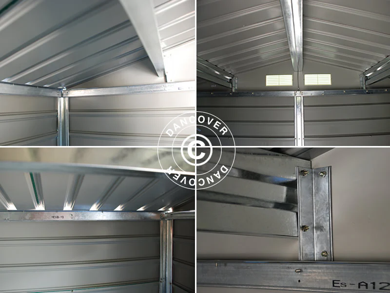 Szopa ogrodowa 2,13x1,27x1,90m, 2,71m², ProShed®, Aluminium Szary - Image 3