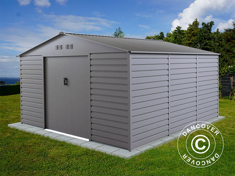 Szopa ogrodowa 3,4x3,82x2,05m, 12,99m², ProShed®, Aluminium Szary - Image 2