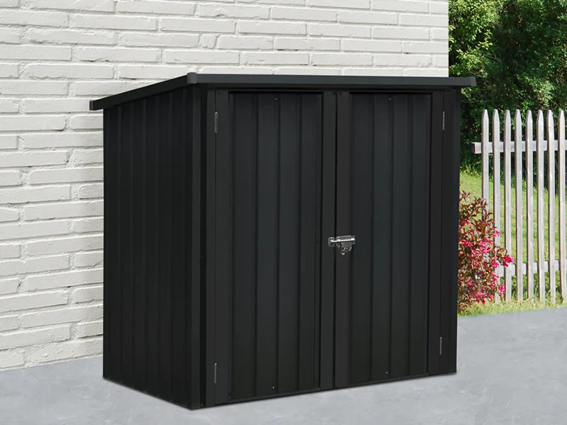 Szopa ogrodowa, szafka metalowa 1,47x0,86x1,34m, 1,26m², ProShed®, Antracyt - Image 2