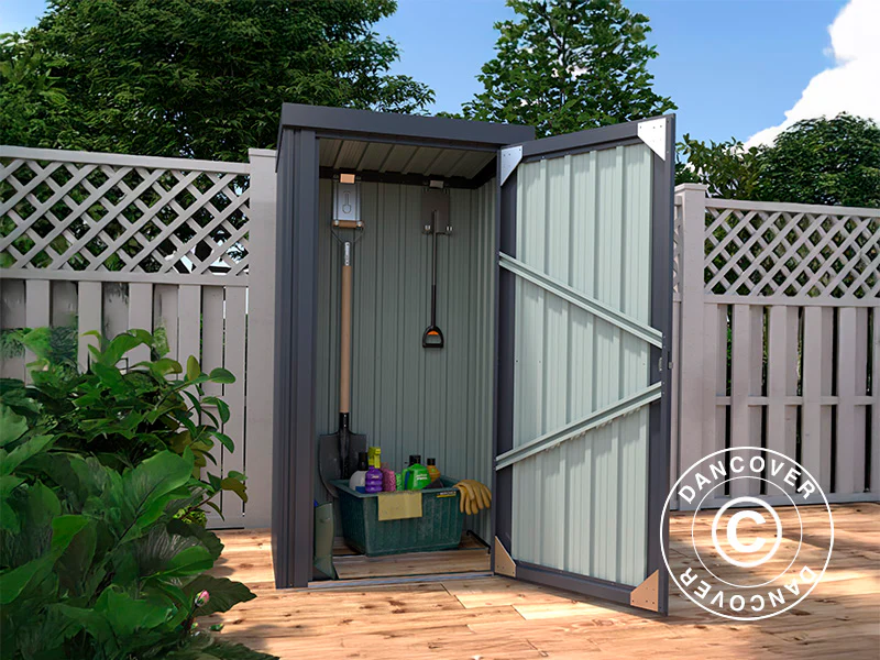 Szopa ogrodowa, szafa stalowa 0,98x0,81x1,8m, 0,79m², ProShed®, Antracyt - Image 2