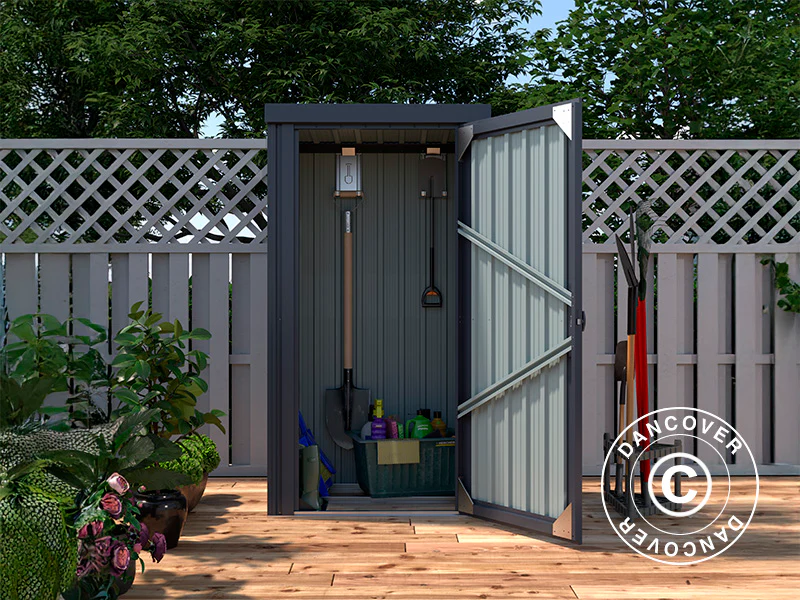 Szopa ogrodowa, szafa stalowa 0,98x0,81x1,8m, 0,79m², ProShed®, Antracyt - Image 3