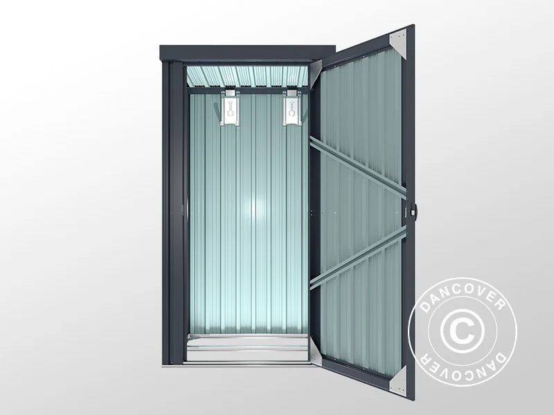Szopa ogrodowa, szafa stalowa 0,98x0,81x1,8m, 0,79m², ProShed®, Antracyt - Image 9