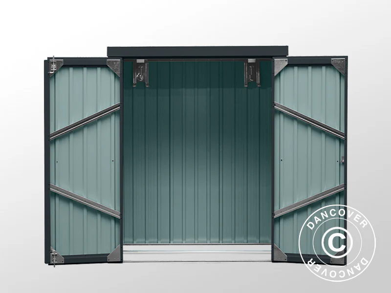 Szopa ogrodowa, szafa stalowa 1,4x0,81x1,8m, 1,13m², ProShed®, Antracyt - Image 4