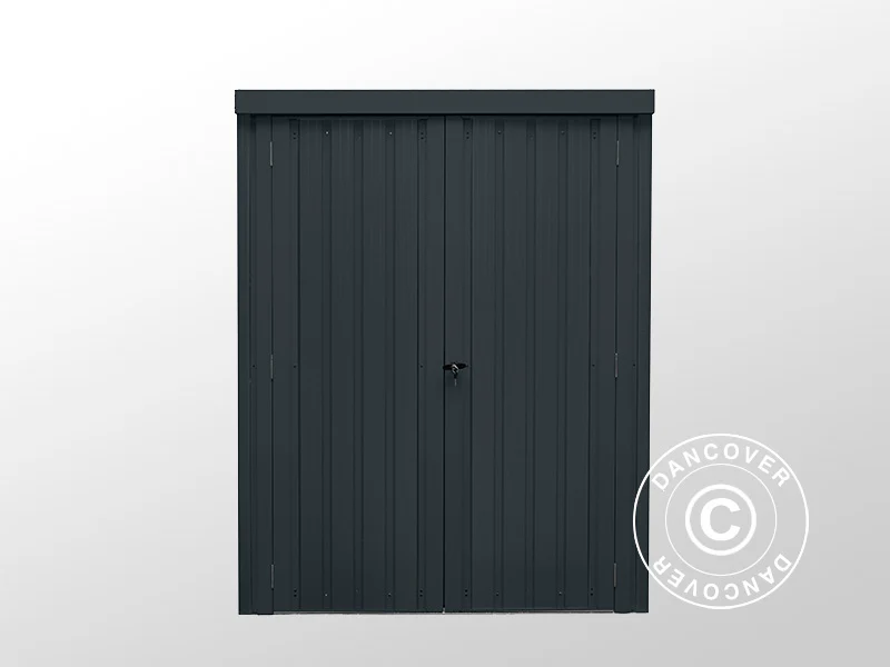 Szopa ogrodowa, szafa stalowa 1,4x0,81x1,8m, 1,13m², ProShed®, Antracyt - Image 6