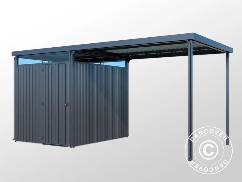Szopa ogrodowa ze świetlikiem + rozszerzenie, 4,9x2,45x2,26m, 12,0m², Antracyt - Image 4