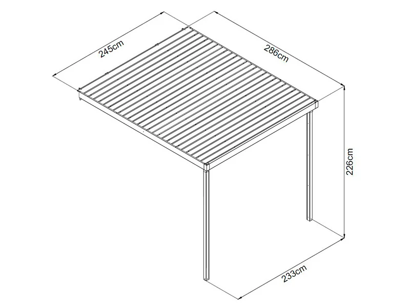 Szopa ogrodowa ze świetlikiem + rozszerzenie, 4,9x2,45x2,26m, 12,0m², Antracyt - Image 9