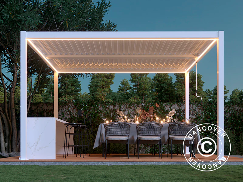 Taśma LED do pergoli San Pablo 3x4m, 4 szt., Ciepła biel - Image 6