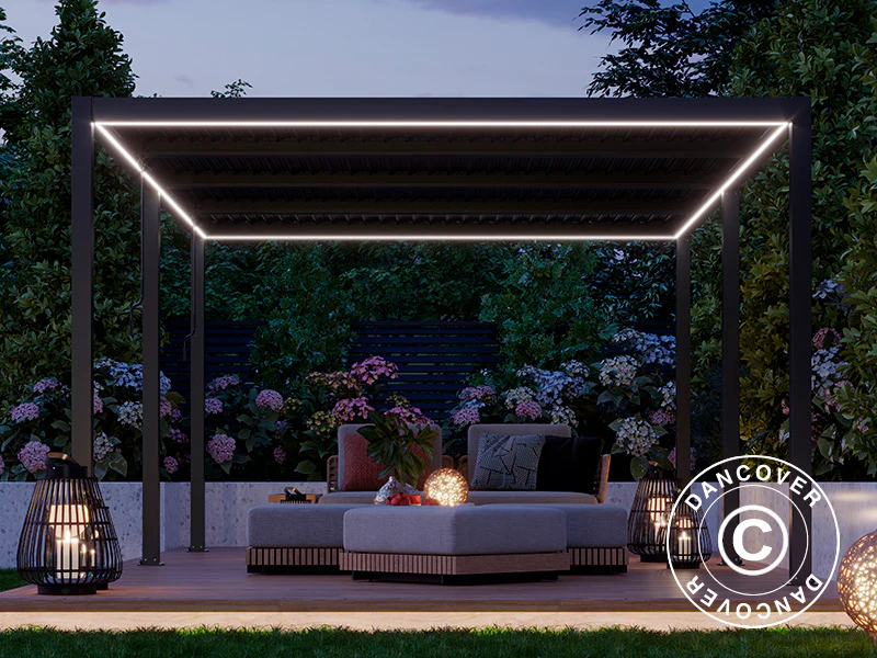 Taśma LED do pergoli San Pablo 4x5,8m, 6 szt., Ciepła biel - Image 2