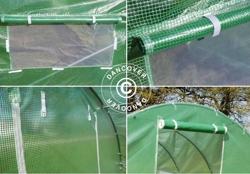 Tunel foliowy 2x3x2m, 6m², Zielony - Image 11