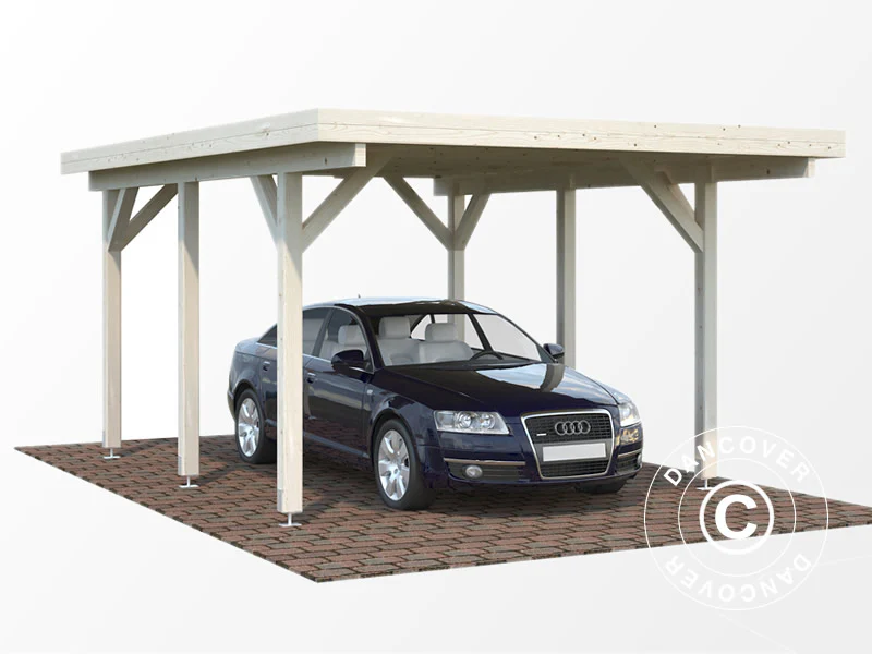 Wiata drewniana, 3,6x5,12x2,32m, 11,7m² , Naturalny - Image 2