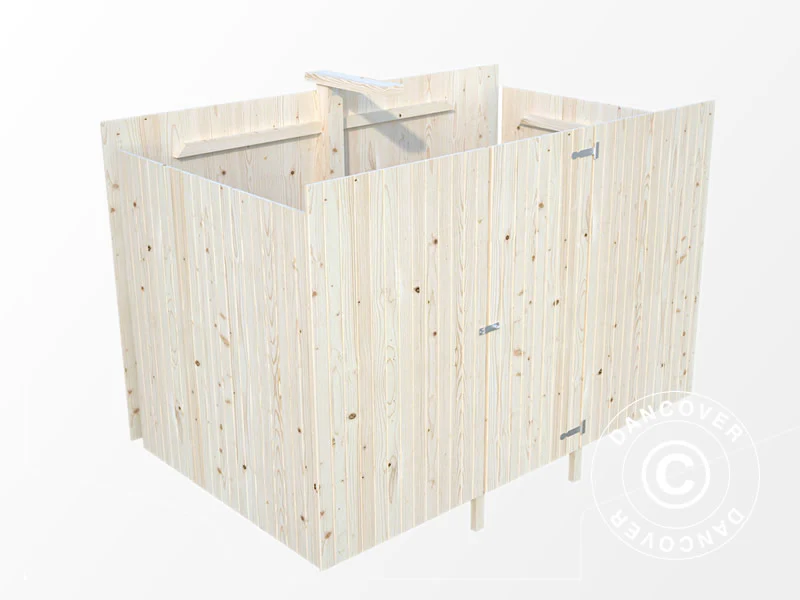 Wiata drewniana z szopą, 3,6x7,62x2,32m, 23,1m², Naturalny - Image 4
