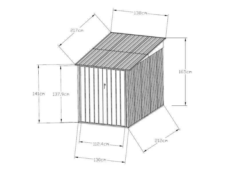 Wiata rowerowa 1,38x2,17x1,65m, ProShed®, 2,99m2, Antracyt - Image 6