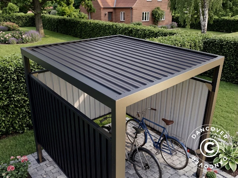 Wiata rowerowa, 1,8x2,05x1,93m, ProShed®, Antracyt - Image 3