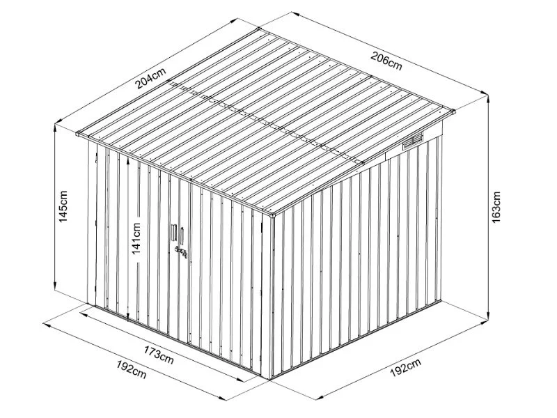 Wiata rowerowa 2,06x2,04x1,63m, 4,2m2, ProShed®, Antracyt - Image 10
