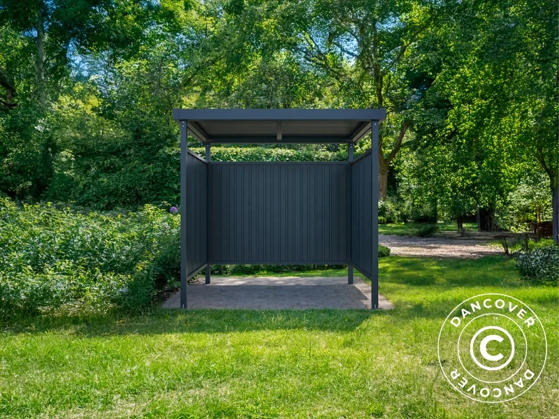 Wiata rowerowa 2,14x2,14x2,04m, 4,57m2, ProShed®, Antracyt - Image 3