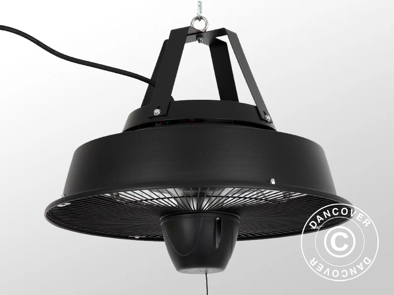 Wiszący węglowy promiennik tarasowy Irabu, 1500W, Czarny - Image 6