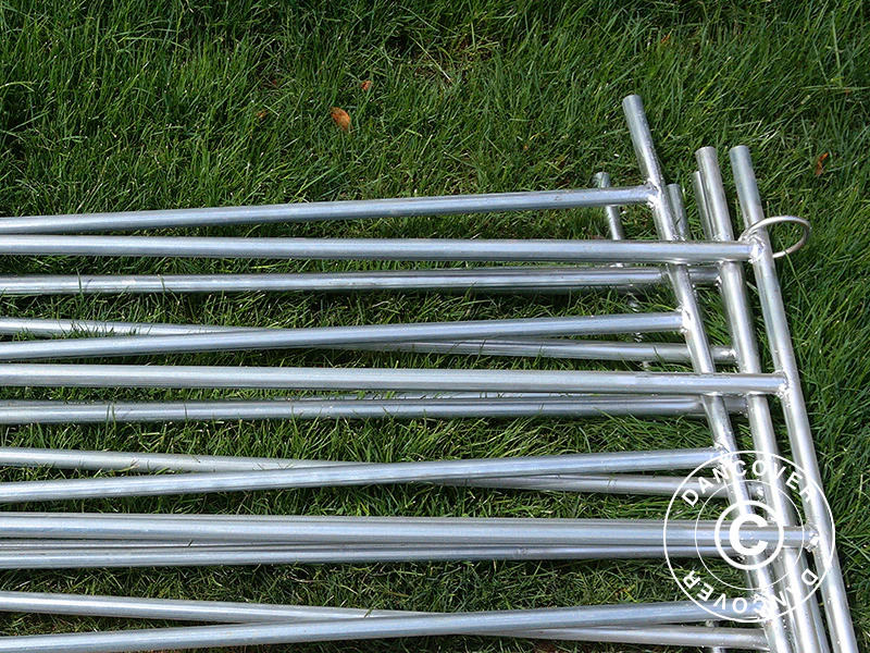 Zagroda dla zwierząt 1,5x1,22m, 4 szt., Srebrna - Image 3