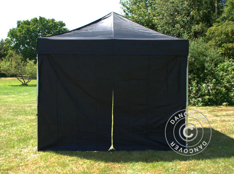 Zestaw ścian bocznych dla Namiot ekspresowy FleXtents 3x6m, Czarny - Image 6