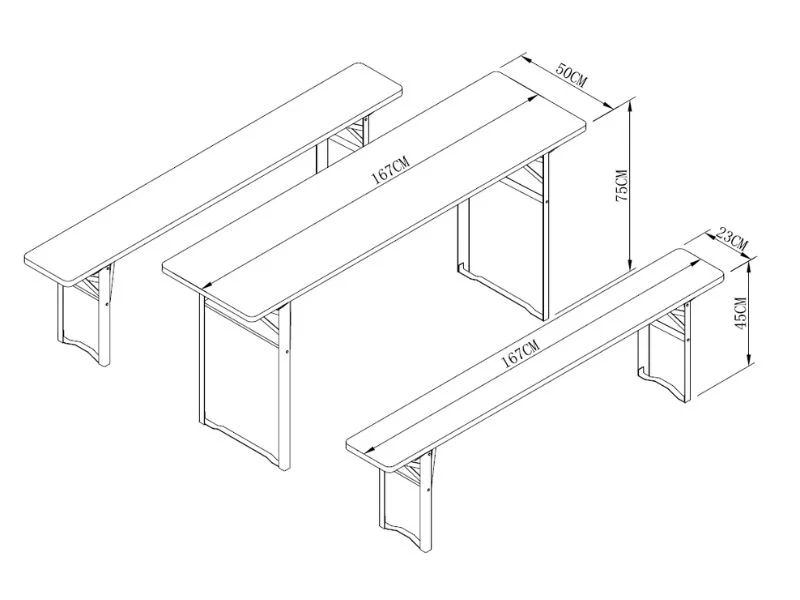 Zestaw piwny, 167x50x75cm, Szary - Image 7